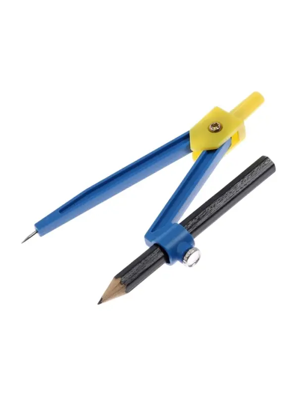 Циркуль пластиковый Calligrata, 110 мм, с карандашом, универсальный держатель &laquo;козья ножка&raquo;, в ПВХ, МИКС