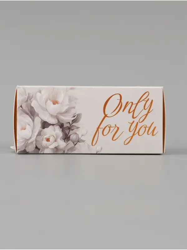 Коробка подарочная с окном Only for you, 12&times;5.5&times;5.5 см, самосборная