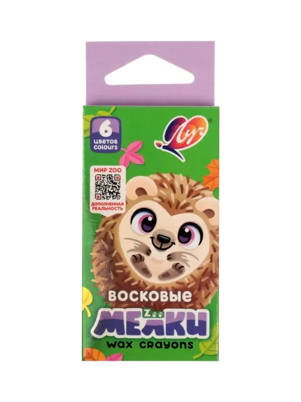 Мелки восковые, 6 цветов, &laquo;Луч&raquo;, шестигранные