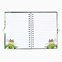 Блокнот на замочке А6, 50 листов в твердой обложке &laquo;23 февраля. День защитника котечества&raquo;