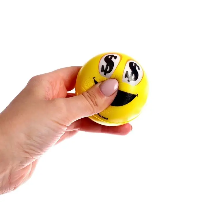 Мяч детский мягкий «Смайлы», 6.3 см, МИКС, в шоубоксе Мяч детский мягкий «Смайлы», 6.3 см, МИКС, в шоубоксе