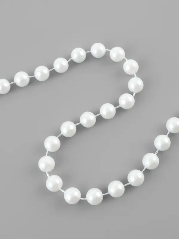 Жемчуг на нитях, 10 мм, 9&plusmn;1 м, белый