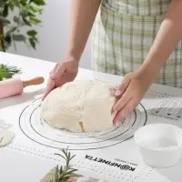 Коврик для выпечки и раскатки теста с разметкой KONFINETTA, армированный, силикон, 40&times;50 см, 0.44 мм, чёрный