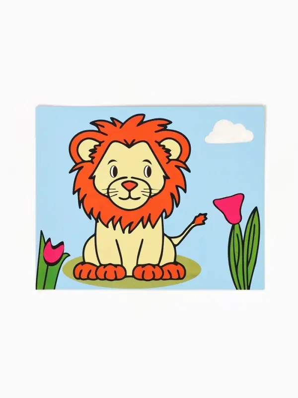 Объемная аппликация "Лев". По методике Монтессори. 257123