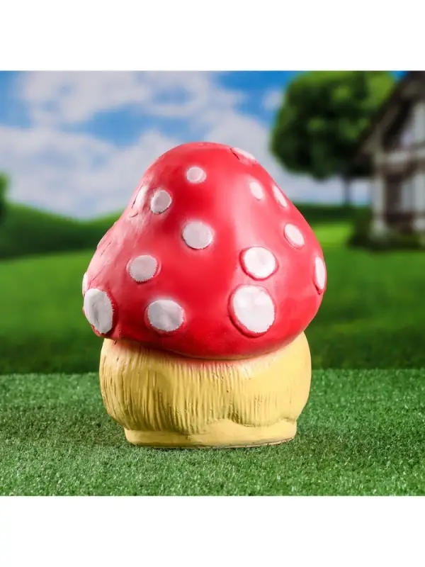 Садовая фигура из гипса &laquo;Лягушка на мухоморе&raquo;, 26&times;21&times;16 см
