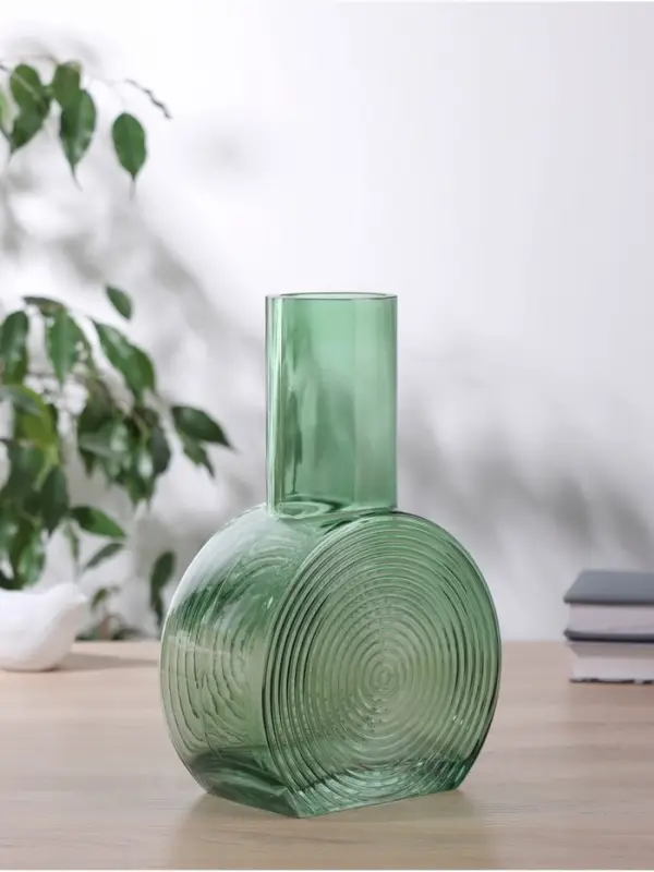 Ваза для цветов &laquo;Эйверис&raquo;, d=6 см, 24&times;15.5 см, стекло, зелёная