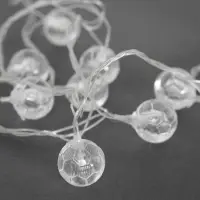 Гирлянда &laquo;Нить&raquo; 5 м с насадками &laquo;Футбольный мяч&raquo;, IP20, прозрачная нить, 30 LED, свечение тёплое белое, 8 режимов, 220 В