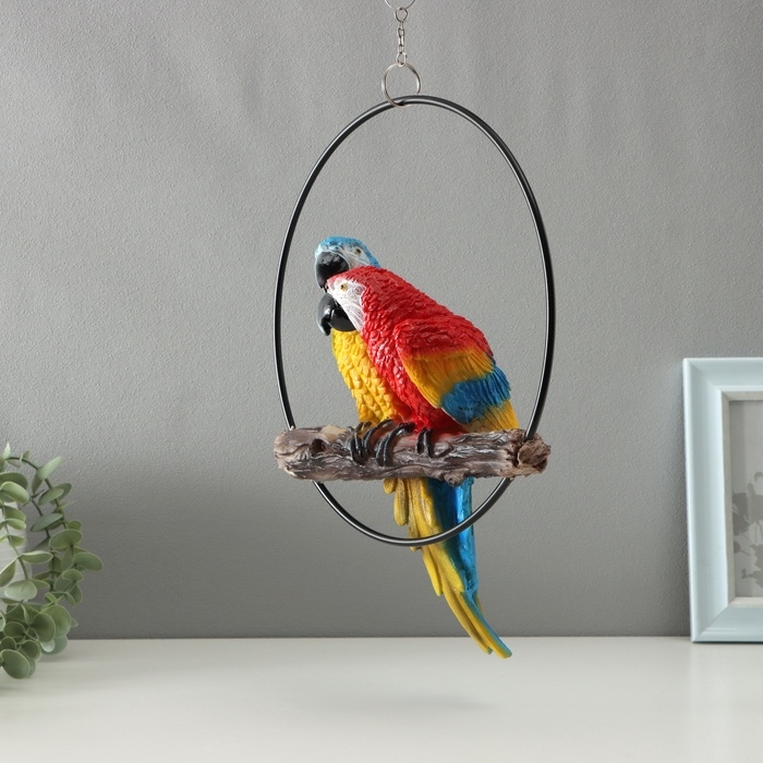 Подвесной декор Подвесной декор "Пара попугаев" 15х30х33см