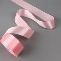 Лента атласная, 40 мм, 23&plusmn;1 м, розовая №04