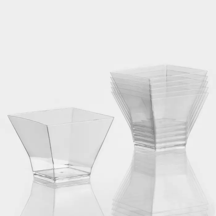 Форма пластиковая одноразовая для фуршета «Пагода», 90 мл, прозрачная