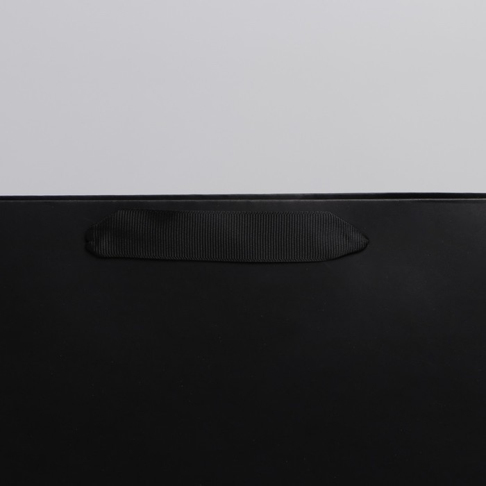 Пакет подарочный ламинированный, упаковка, «Чёрный», L 31 х 40 х 11.5 см