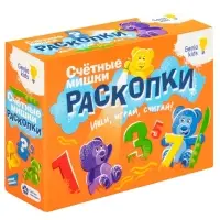 Набор для раскопок Dream Makers &laquo;Счетные мишки 2 в 1&raquo;, 5 фигурок, 3 карточки с заданиями