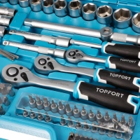 Набор инструмента Topfort 219 предмета 1/2, 3/8 и 1/4