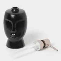 Аксессуары для ванной SAVANNA &laquo;Вуду&raquo;, 3 предмета, мыльница, дозатор для мыла, стакан, чёрные