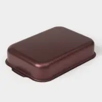 Противень Доляна Promo, 19&times;25 см, h=5.5 см, антипригарное покрытие, бордовый