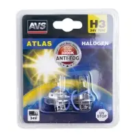 Галогенная лампа AVS /ATLAS ANTI-FOG/желтый H3.24V.70W.блистер 2шт.