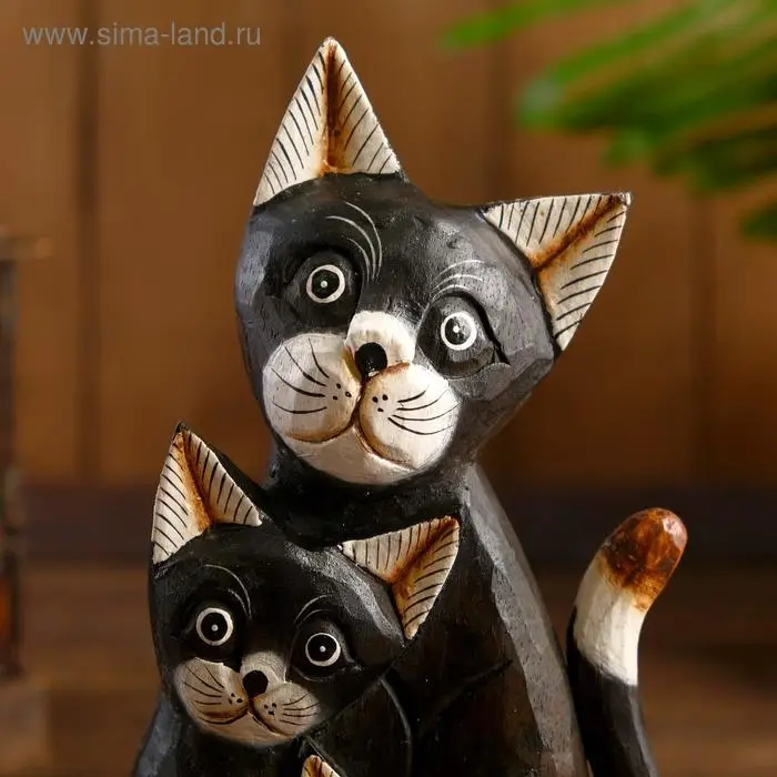 Сувенир дерево Сувенир дерево "Три кошечки с белыми лапками" 5х14х25 см