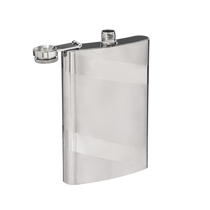 Подарочный набор 4 в 1 "Металлик": фляжка 240 мл + 2 рюмки, воронка