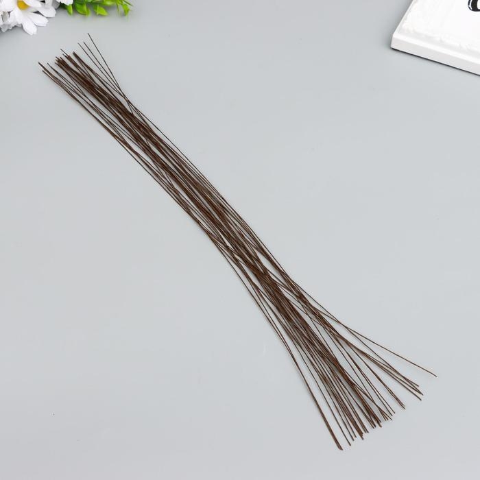 Проволока для творчества Проволока для творчества "Florico" 0.3 мм, 30 шт, 40 см, в бумажной оплётке, коричневый