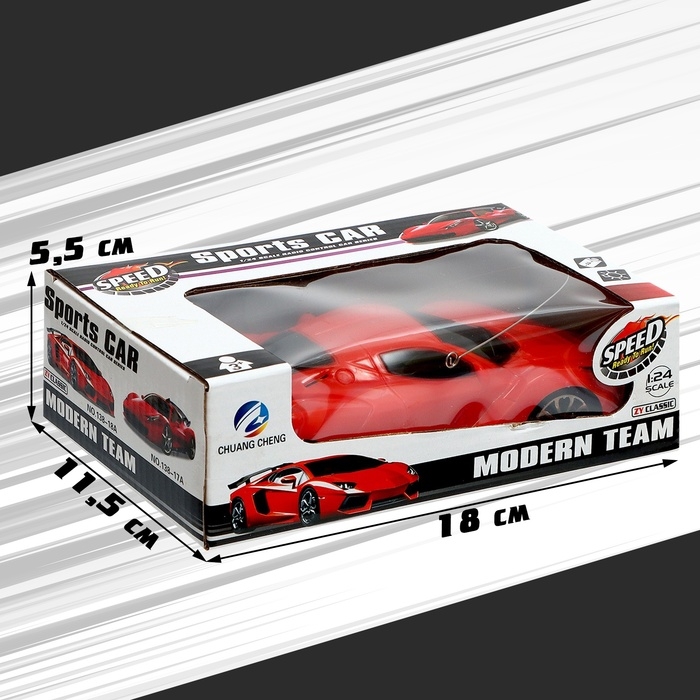 Машина радиоуправляемая «Спорт-кар», масштаб 1:24, работает от батареек, цвет красный Машина радиоуправляемая «Спорт-кар», масштаб 1:24, работает от батареек, цвет красный