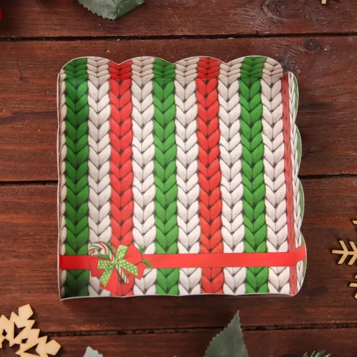 Коробка для печенья, «Вперед за мечтой», 12×12×3 см, Новый год