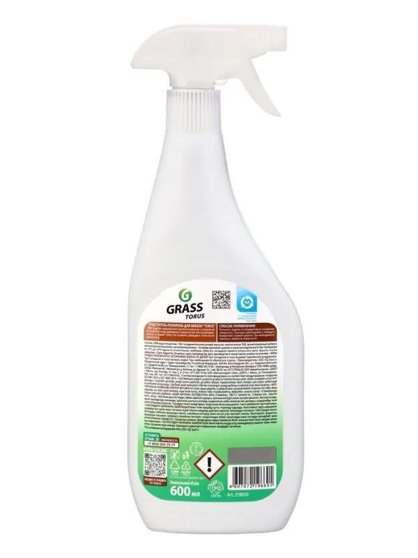 Очиститель-полироль для мебели Grass Torus, 600 мл