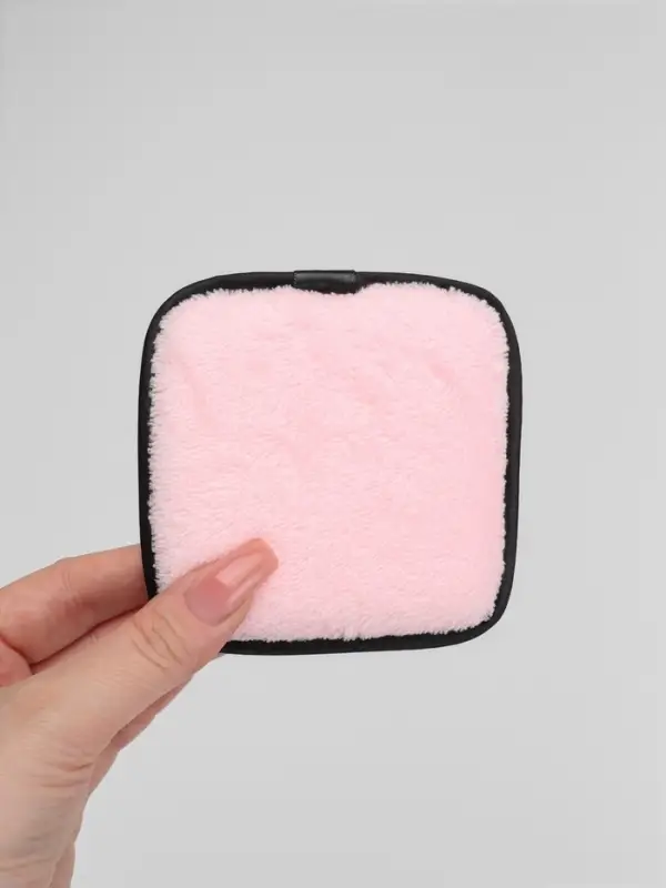 Спонж для умывания, с подвесом, 10.5&times;1.5 см, розовый