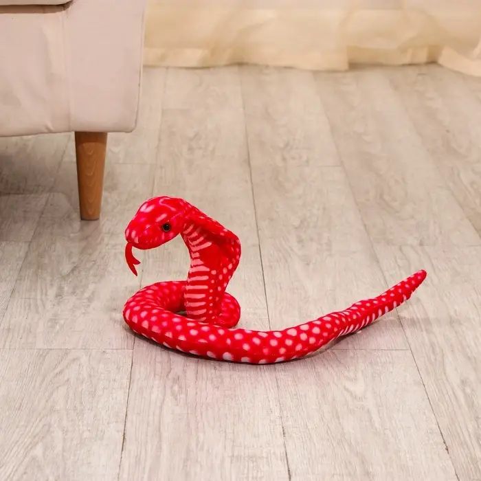 Мягкая игрушка &laquo;Змея. Кобра&raquo;, 55 см, цвет красный