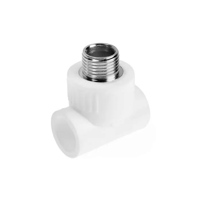 Тройник комбинированный ZEIN, полипропиленовый, наружная резьба, d=20 мм × 1/2" х 20 мм