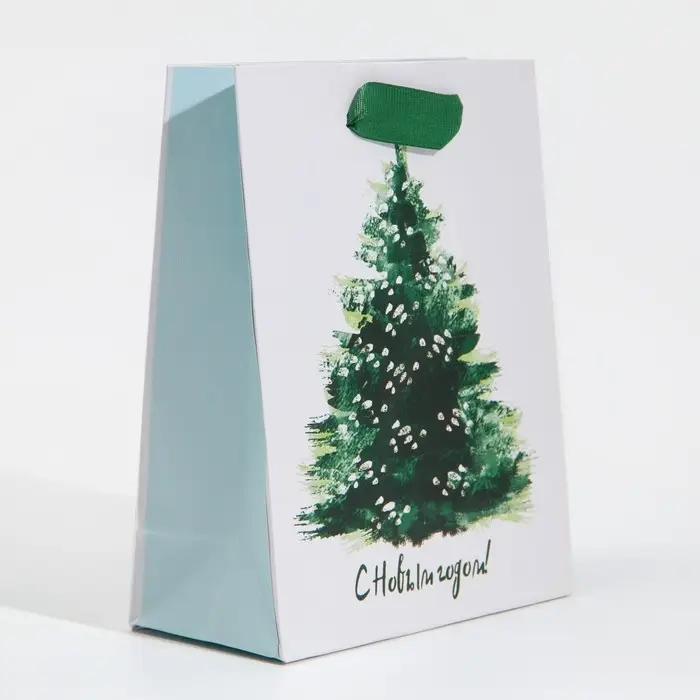 Пакет подарочный новогодний ламинированный &laquo;Морозная свежесть&raquo;, 12 х 15 х 5.5 см