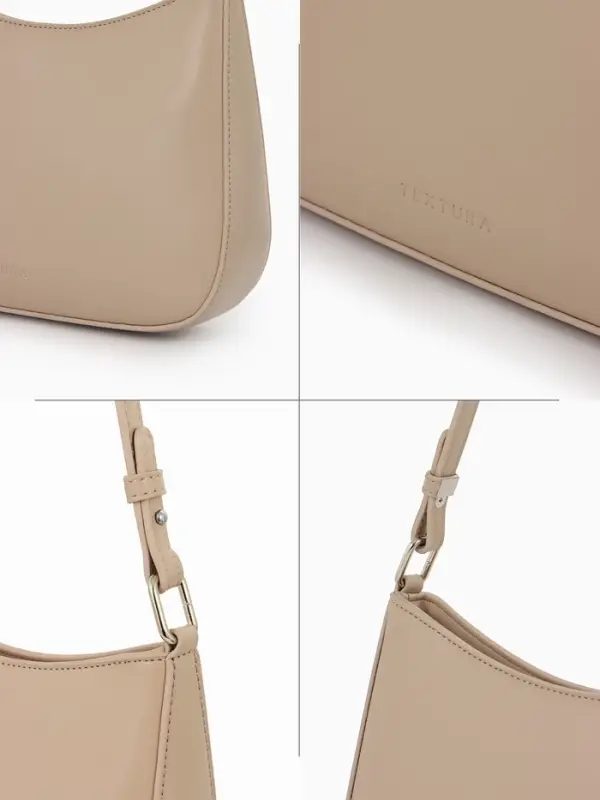 Сумка женская багет TEXTURA на молнии, 28&times;6&times;17 см, бежевая