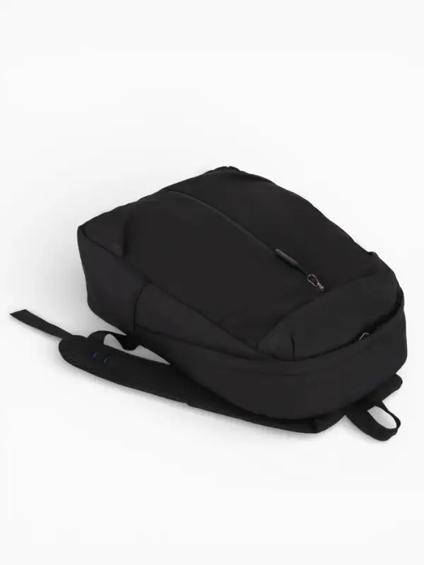 Рюкзак школьный, однотонный, 1 отделение, 3 кармана, 28&times;13&times;39 см, чёрный