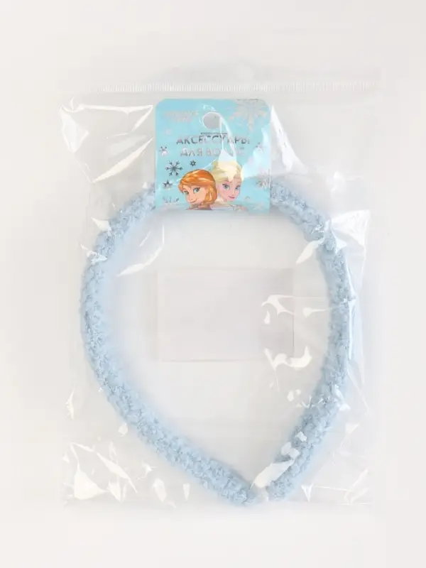 Ободок для волос плюшевый, цвет голубой, Холодное сердце