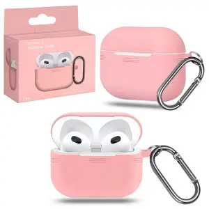 Чехол для AirPods 3 с карабином №3 Pink