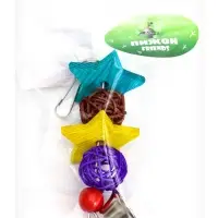 Игрушка для птиц "Лоза-звезда", 16 см, микс цветов