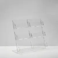 Подставка для визиток, 6 мест, 19&times;19&times;9.5 см, оргстекло 2 мм