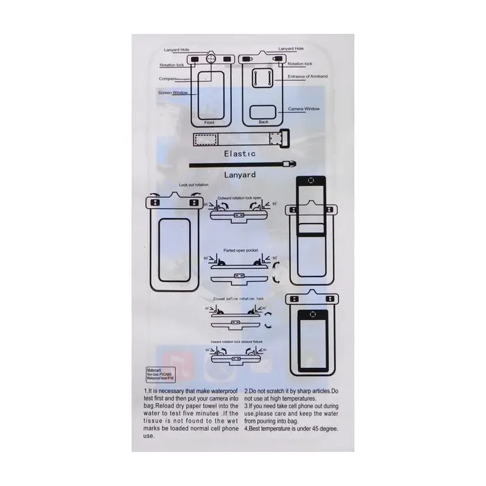 Чехол водонепроницаемый Luazon, для телефонов, размер 20&times;10.5 см, розовый