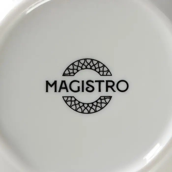 Сахарница с ложкой Magistro &laquo;Морской бриз&raquo;, 250 мл, фарфор, белая
