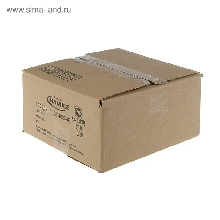 Гвозди ТУНДРА, строительные, ГОСТ 4028-63, без покрытия, 4&times;120 мм, 25 кг