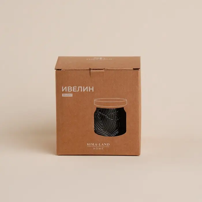 Банка для сыпучих продуктов SL Home &laquo;Ивелин&raquo;, 1 л, 12&times;12 см, с деревянной крышкой, стекло, прозрачная