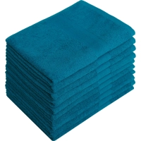 Набор полотенец махровых бордюр 440 г/м2, 50х90 бирюзовый, 10шт