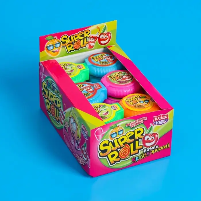 Жевательная резинка Super roll ассорти, 10 г Жевательная резинка Super roll ассорти, 10 г