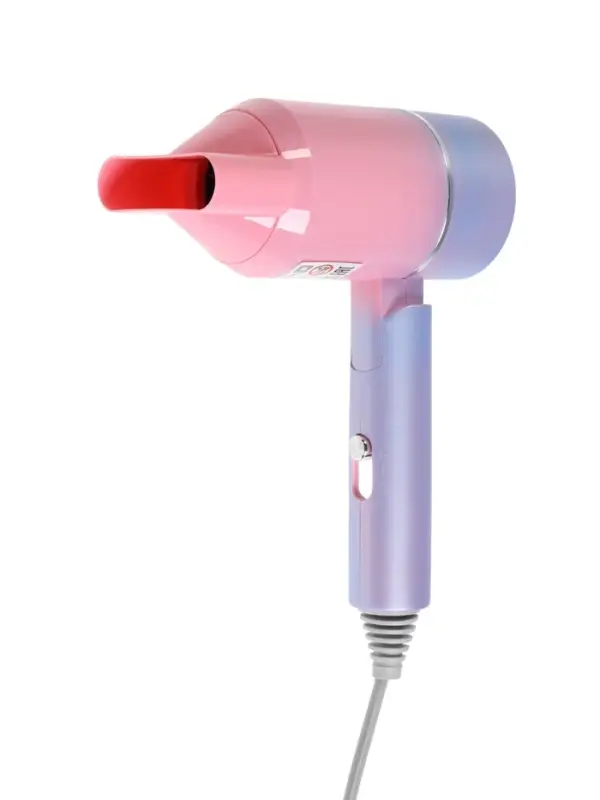 Фен LF-23, 800 Вт, 2 скорости, складная ручка, розово-сиреневый