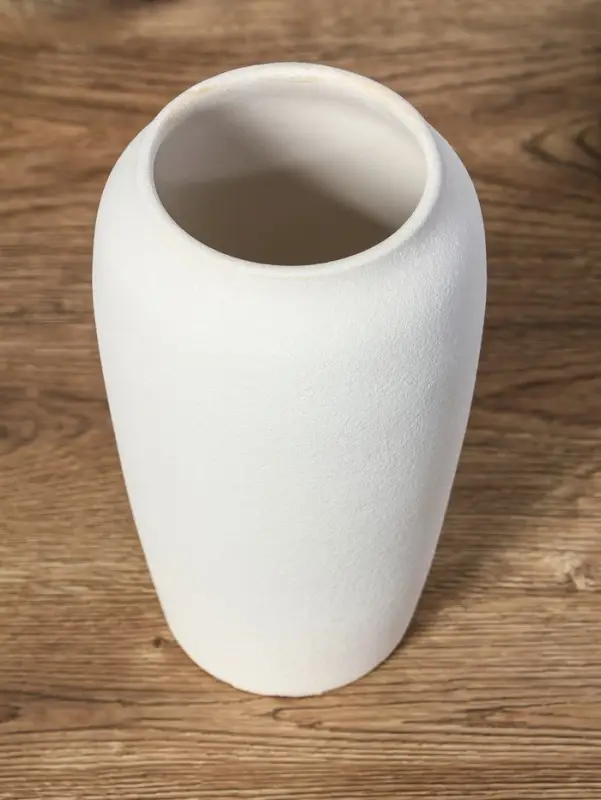 Ваза керамика настольная Ваза керамика настольная "Абиджил" бочка, h=22,5х12, d=9,5 см, белый