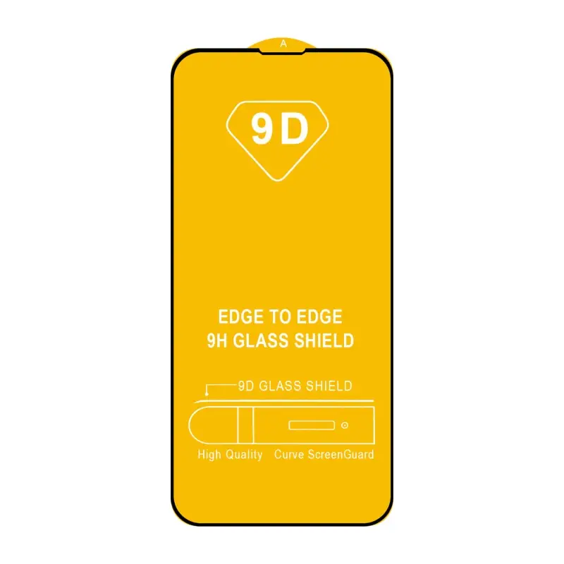 Защитное стекло для iPhone 13 Mini Full Glue с рамкой 2.5D черное (25 шт./уп.)