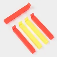 Зажимы для пакетов Доляна &laquo;Лёд&raquo;, 10.5 см, набор 5 шт., пластик, МИКС