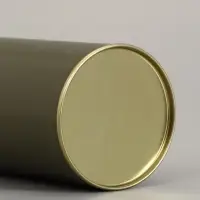 Тубус 73&times;110 мм (90 мм внутренняя высота), картон, хаки, металлическая крышка