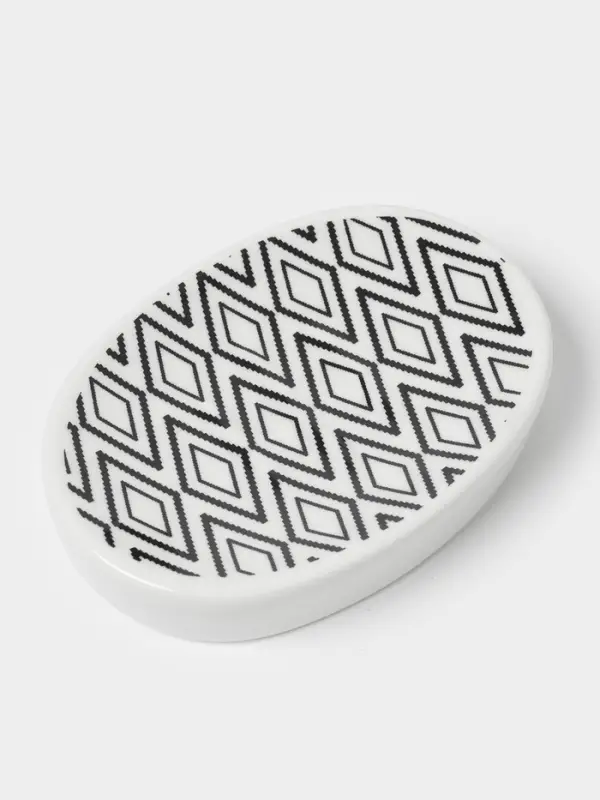 Набор аксессуаров для ванной комнаты Доляна &laquo;Марокко&raquo;, 3 предмета, мыльница, дозатор для мыла, стакан, белый