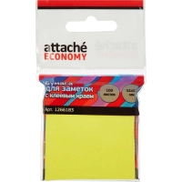 Стикеры  с клеев.краем 51x51 мм 100 лист неоновый желтый