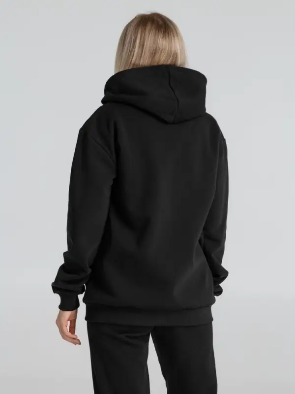 Толстовка на молнии с капюшоном Siverga Heavy 2.0, черная, размер S